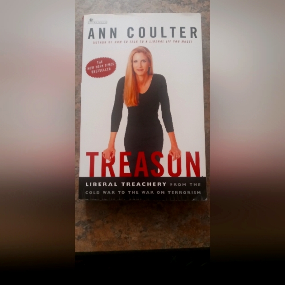Treason by Ann Coulter - White Cover with Red & Black Text